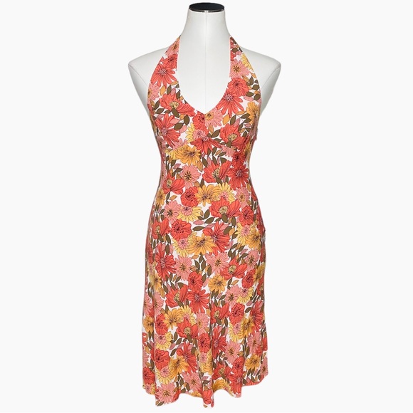 Ann Taylor LOFT Floral Halter Midi Dress - Picture 2 of 11